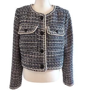 Christian Lacroix Black and White Tweed Jacket